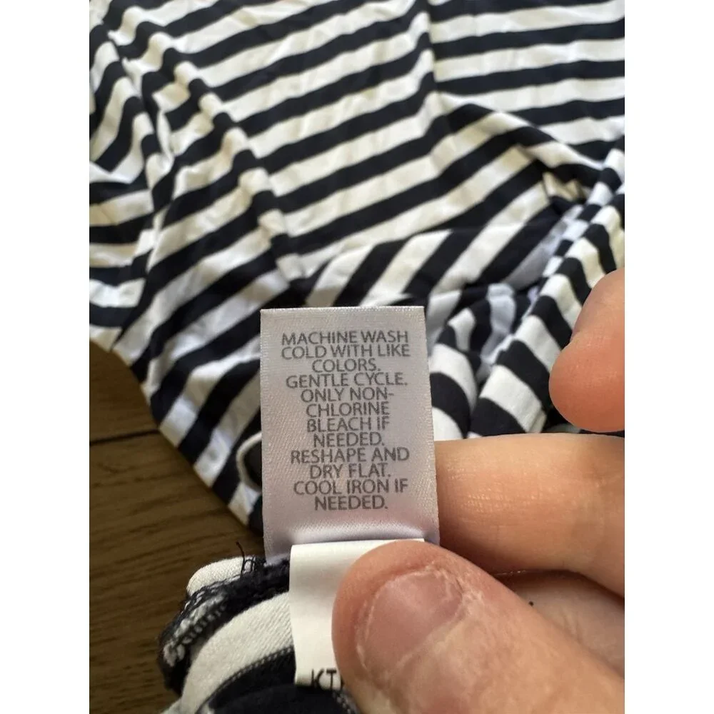 J Jill Wearever Collection Women Size Small Striped 3/4 Sleeve‎ Shirt Stretch